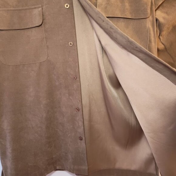 Carlucci Faux Suede Button Down - Picture 5 of 5